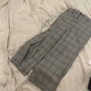 Wide leg work pants with cute print